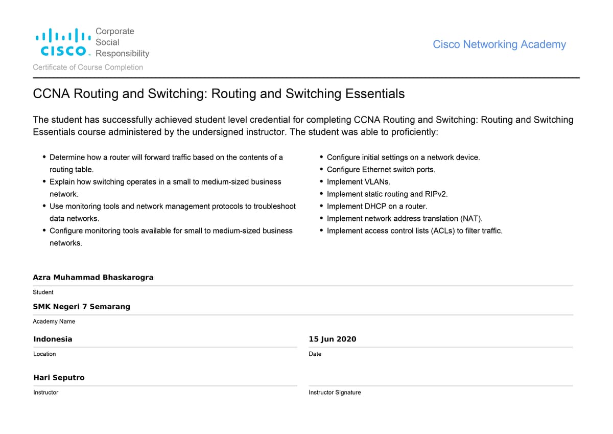CCNA Routing and Switching: Routing and Switching Essentials