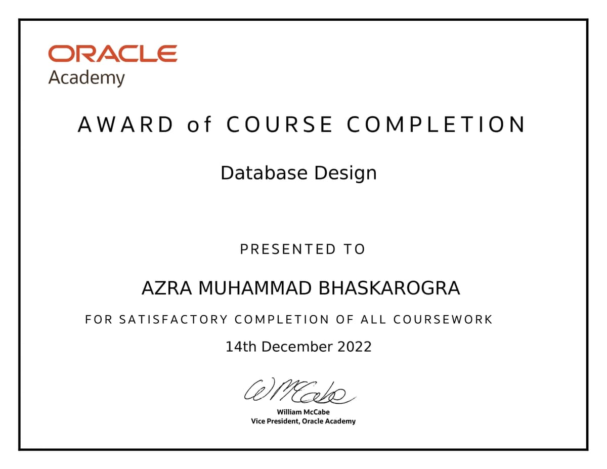 Oracle Database Design Learner