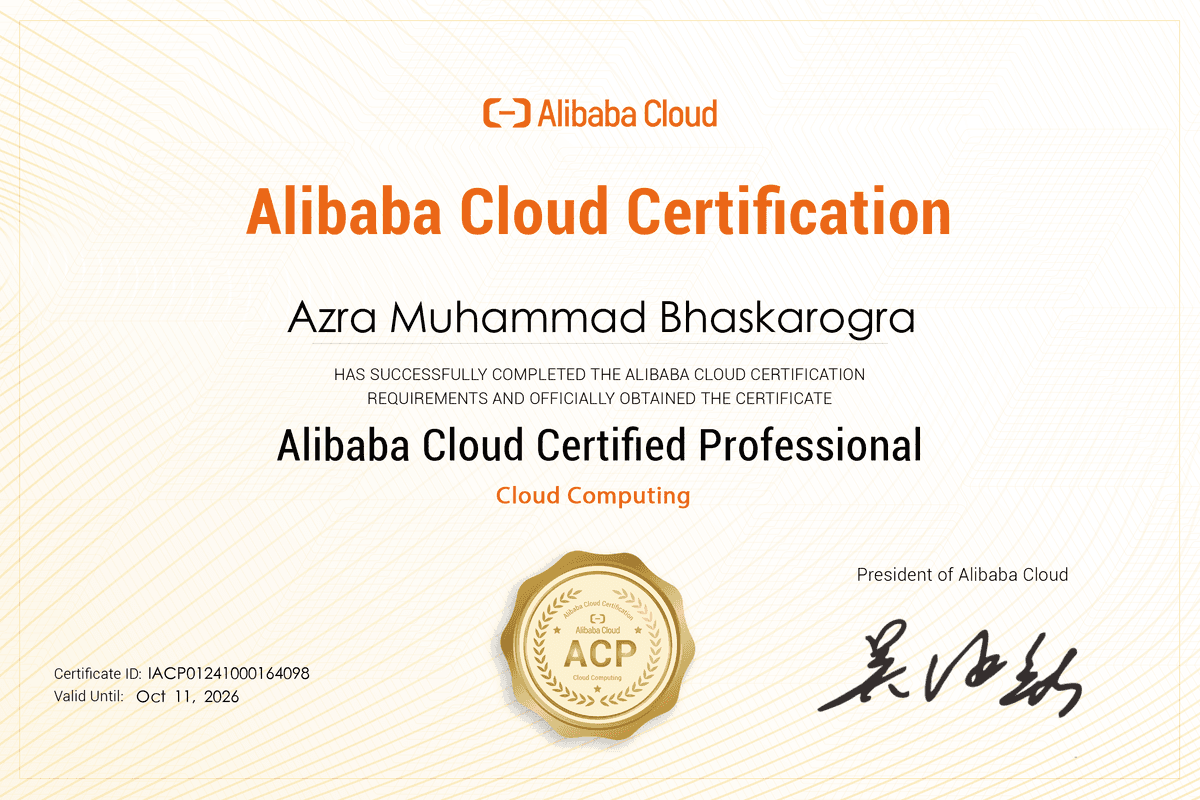 Alibaba Cloud Professional Cloud Computing Certification