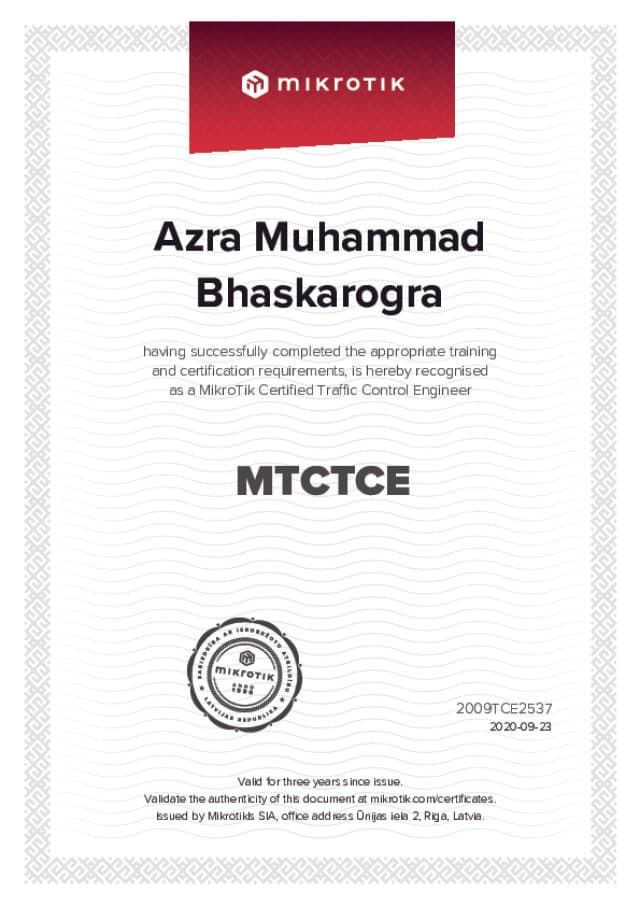 MikroTik Certified Traffic Control Engineer (MTCTCE)